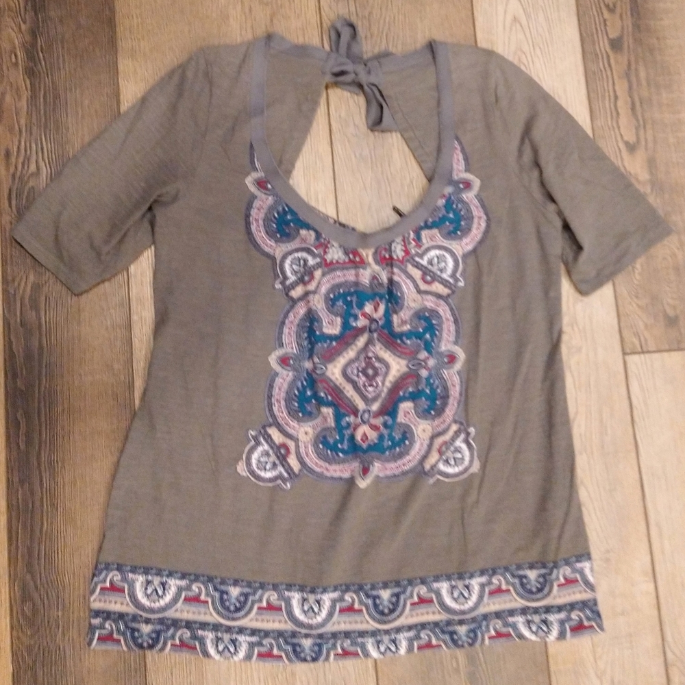 ANTHROPOLOGIE brilliant bow akemi + kin top M - Picture 4 of 11